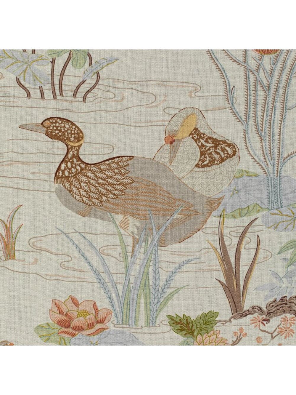 Lee Jofa 28"x19" Luzon Apricot Mindoro Asian Bird Floral Mindoro Designer Fabric
